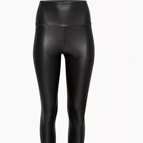 Aritzia Wilfred Free Daria Faux Leather High Waisted Leggings Black S - Picture 10 of 11